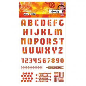 Pochoirs “Alphabet, chiffres et autres” Studio Light