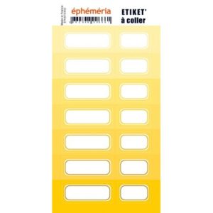 Stickers Etiquettes Ephemeria Nuances de jaune
