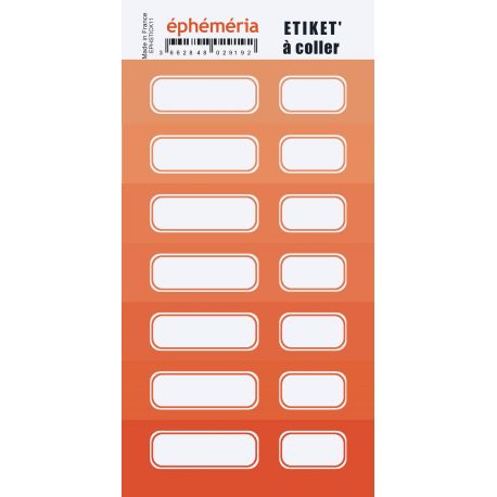 Stickers Etiquettes Ephemeria Nuances de Orange