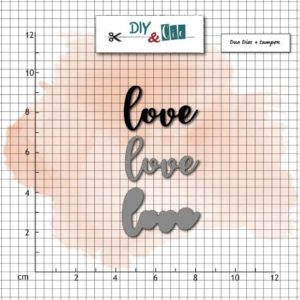 Tampon+Dies LOVE de DIY&Cie