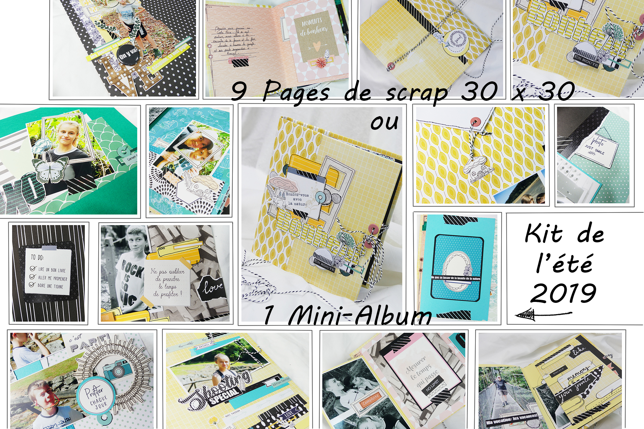You are currently viewing Les tutos Minialbum et Pages de scrap du Kit Eté 2019 sont désormais en vente sur Quiscrap