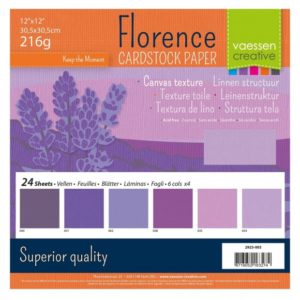 Lot de 24 Cardstock Unis – 6 Coloris – Nuance de Violet