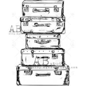 Tampon Vintage Suitcases 2 ABstudio