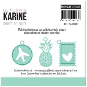 Dies Breloques Estivales Collection Carnet de Route Les Ateliers de Karine