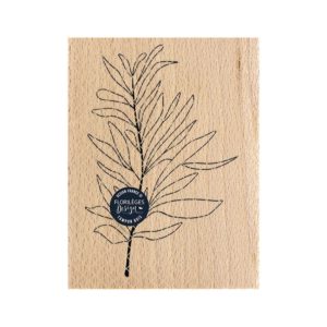 Tampon bois feuille au vent Florilèges Design