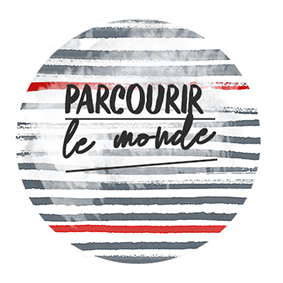 Badge Parcourir le Monde Collection Destination Terre Mer de Quiscrap