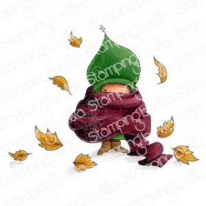 Tampon bundle girl in a pile of leaves Stamping Bella
