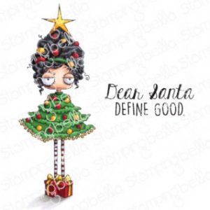 Tampon Christmas Tree Oddball Girl Stamping Bella