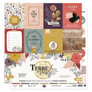 Collection Kit papiers imprimés TERRE DES SENS Florilèges Design