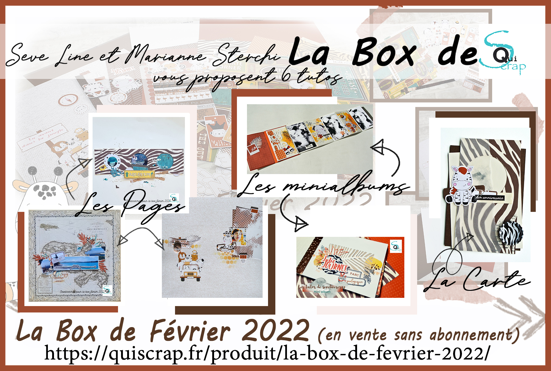 You are currently viewing La Box de Février 2022: les tutos de Marianne Sterchi et Seve Line