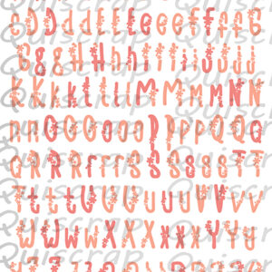 Planche de Dies-cut Alphabet Fleuri By Quiscrap