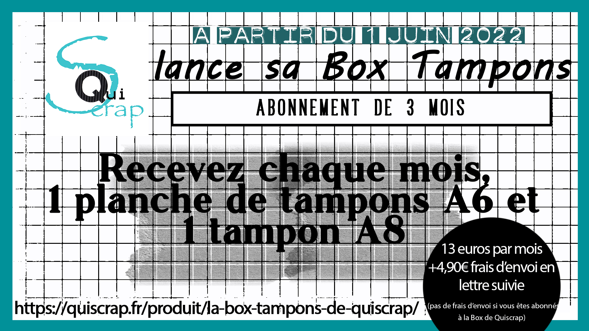 You are currently viewing Très bientôt, Quiscrap lance sa Box Tampons