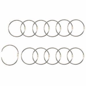 Lot de 12 anneaux – 25 mm – Argent – Vaessen Créative