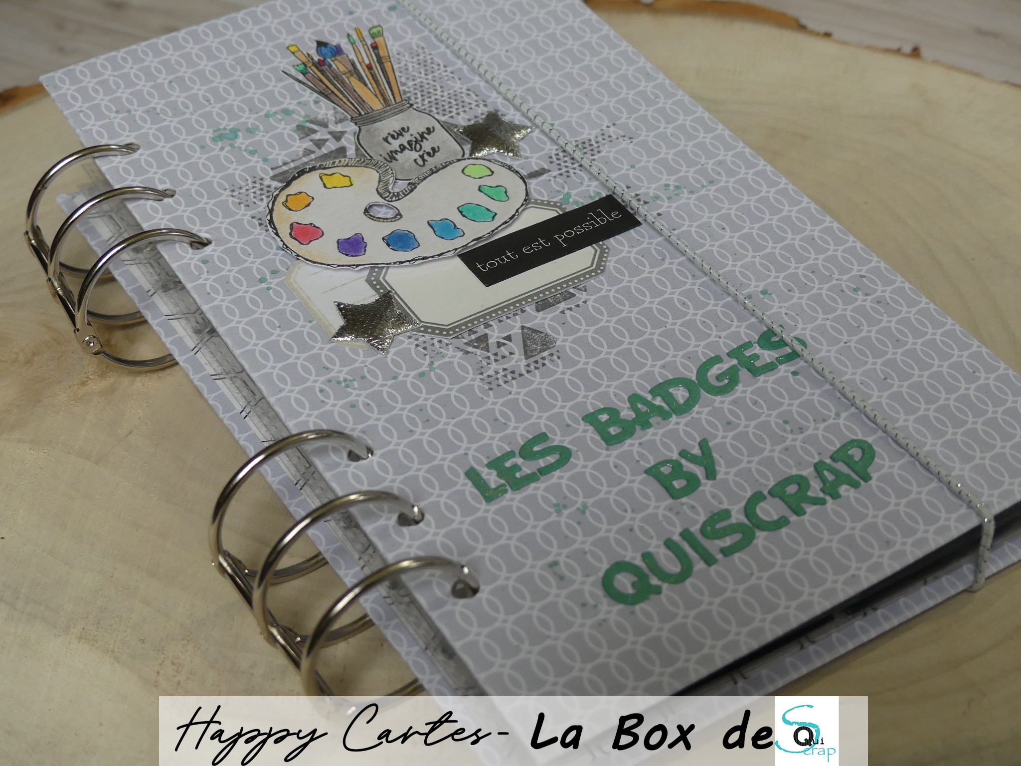 You are currently viewing Tuto n°6 pour la Box de Novembre 2022 par Happy Cartes: le classeur pour badges