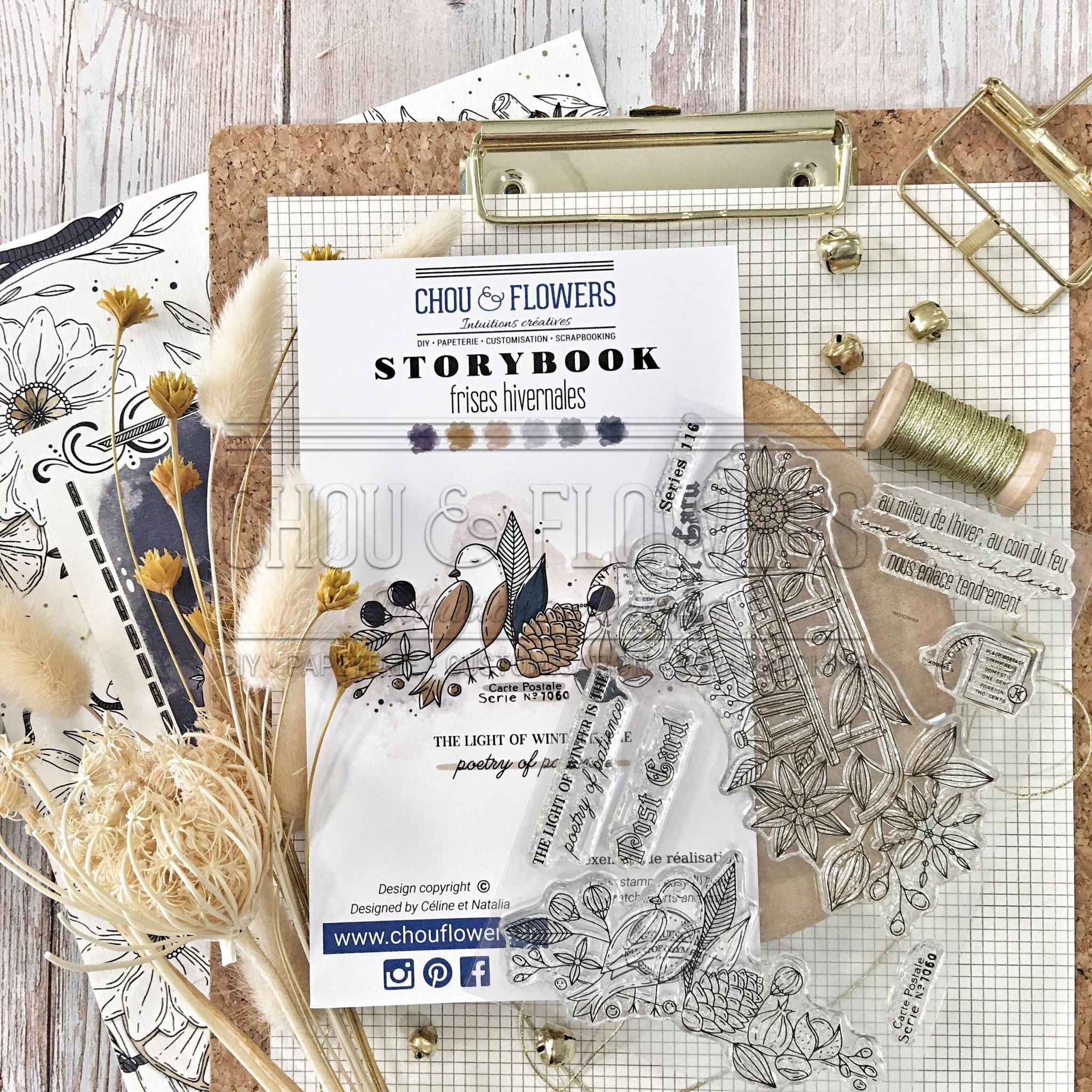Tampons clear Frise Hivernale – Collection Storybook – Chou&Flowers