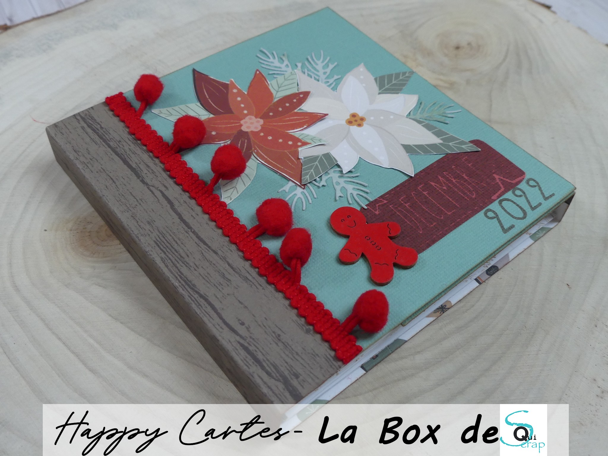 You are currently viewing Tuto n°6 pour la Box de Décembre 2022 par Happy Cartes: le minialbum