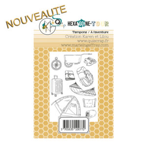 Tampons – A l’aventure  – Collection HEXAGONE Tour – Quiscrap
