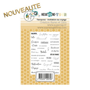 Tampons – Invitation au voyage  – Collection HEXAGONE Tour – Quiscrap