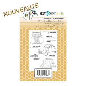 Tampons – Sur la route  – Collection HEXAGONE Tour – Quiscrap