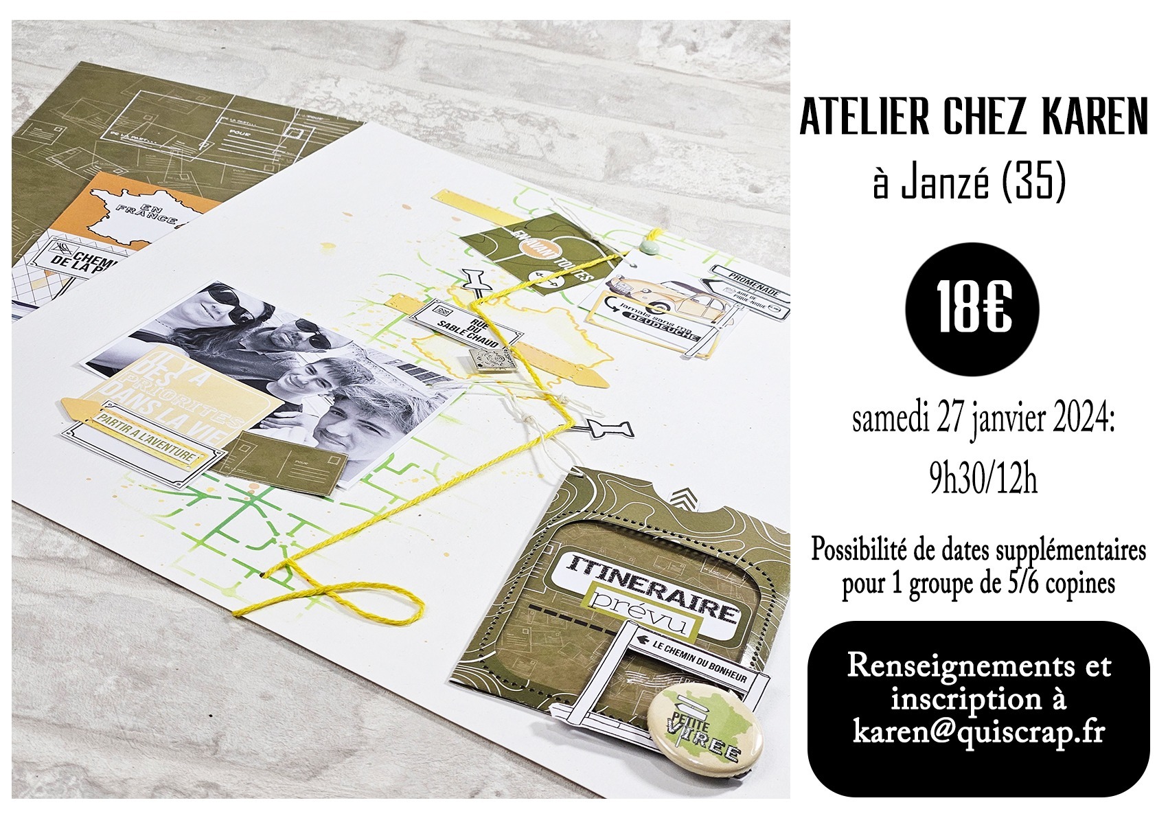 You are currently viewing Atelier à Janzé le samedi 27 Janvier 2024