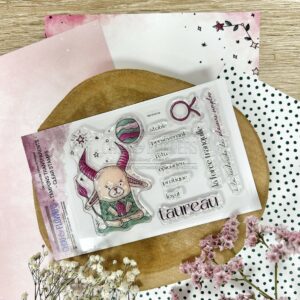 Tampons clear – Doudou taureau – HORS SERIE DOUDOULAND LES ASTROS – Chou and flowers