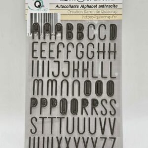 Alphabet puffy – anthracite – Collection RETROSPECTIVE – Quiscrap