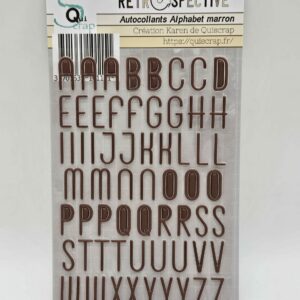 Alphabet puffy – marron – Collection RETROSPECTIVE – Quiscrap