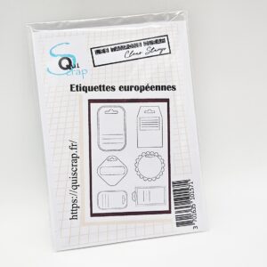 Tampons clear – Etiquettes européennes – Quiscrap