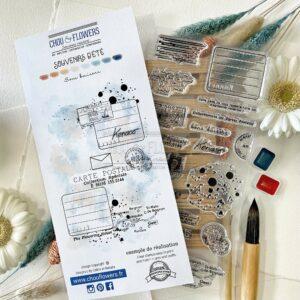 Tampons CLEAR Bons baisers – Souvenirs d’été – Chou & Flowers