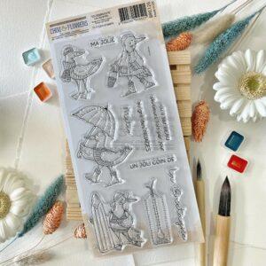 Tampons CLEAR Les mouettes – Souvenirs d’été – Chou & Flowers