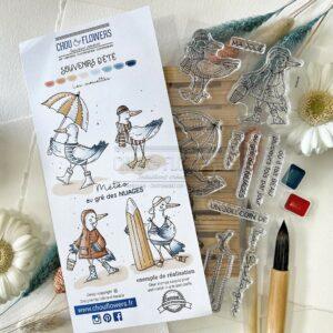 Tampons CLEAR Les mouettes – Souvenirs d’été – Chou & Flowers