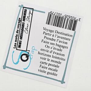 Tampon clear – Les mots du voyage – Quiscrap