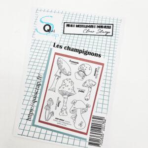 Tampons clear – Les champignons – Quiscrap