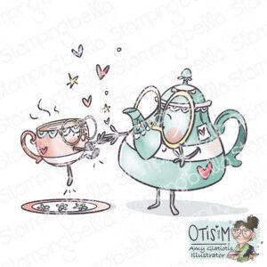 Tampon – SPEC-TACULAR  Teapot & cup – Stamping Bella