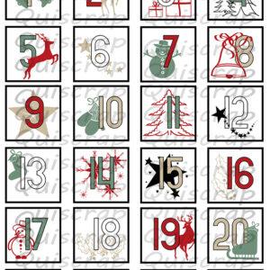 Planche de Dies-cut – L’Avent – Quiscrap