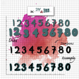Duo die-tampon clear : Chiffres – DIY and Cie