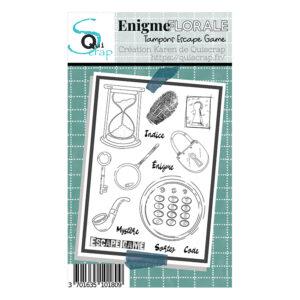 Tampons clear – Escape game – Collection Enigme Florale – Quiscrap