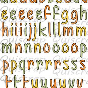 Planche de dies-cut - Alphabet #29 - Quiscrap