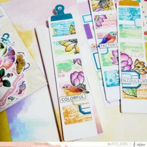 Dies + Pochoir assortie – Nuancier – Collection Holi Days – Les Ateliers de Karine
