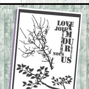 Pochoir Arbre à mots – Collection Sentimentalement vôtre