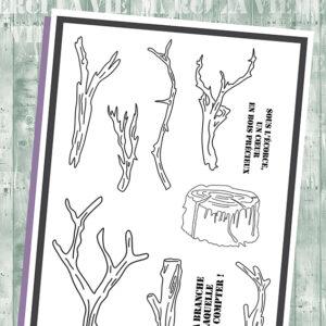 Tampons clear – Les branches en bois – Collection Sentimentalement vôtre