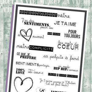 Tampons clear – Sentiments – Collection Sentimentalement vôtre