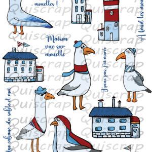 Planche de Dies-cut - Côté mer - Quiscrap