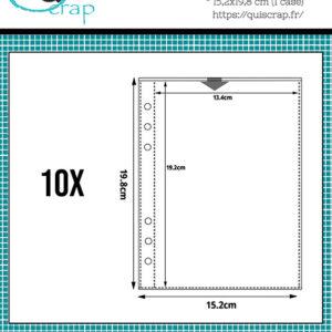 Lot de 10 pochettes A5 – 15,2×19,8 cm (1 case) – Quiscrap