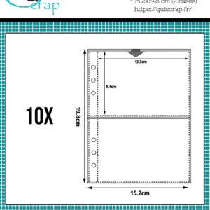 Lot de 10 pochettes A5 – 15,2×19,8 cm (2 cases) – Quiscrap