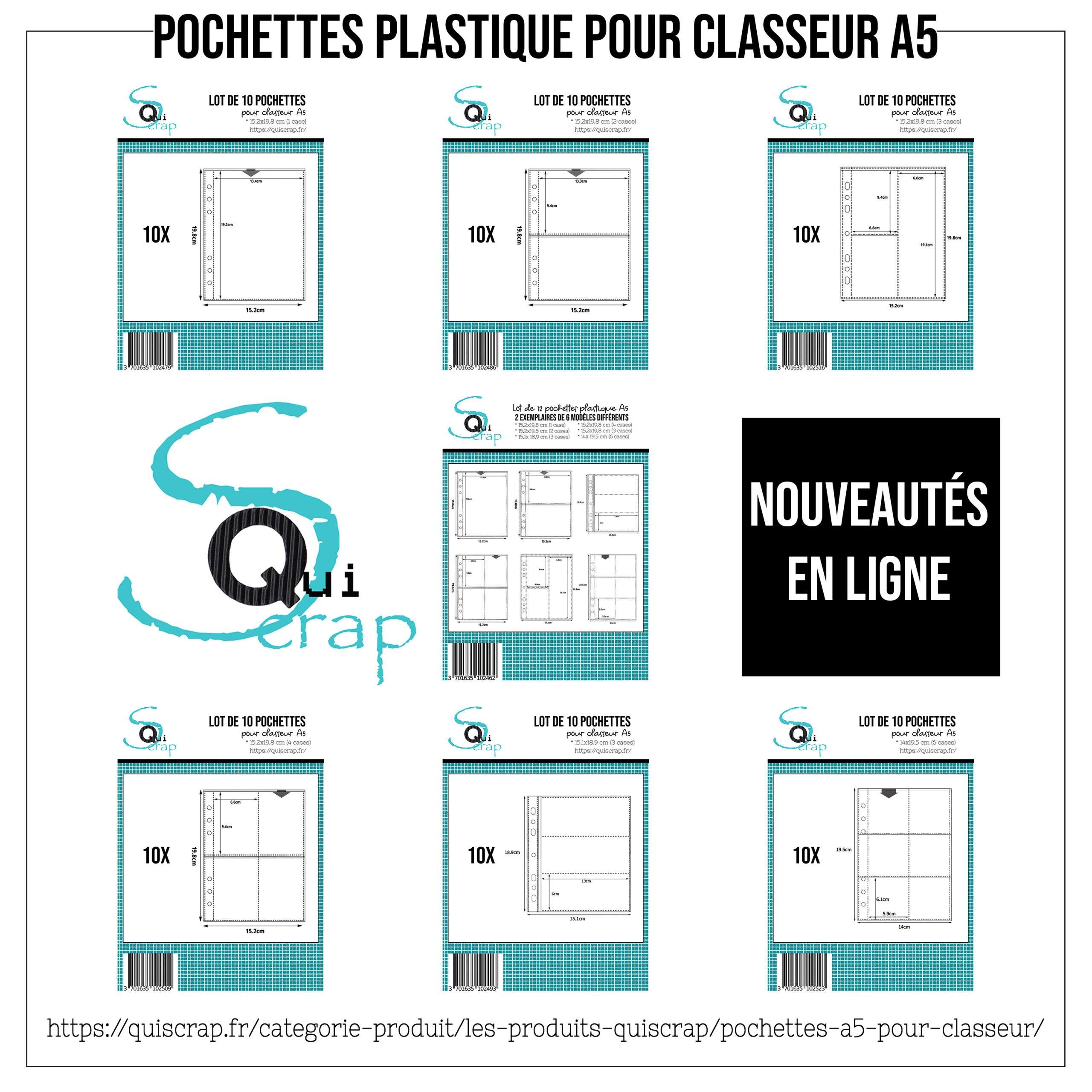 Lire la suite à propos de l’article Nouveautés Quiscrap : Découvrez les nouvelles pochettes plastiques pour classeur A5 !