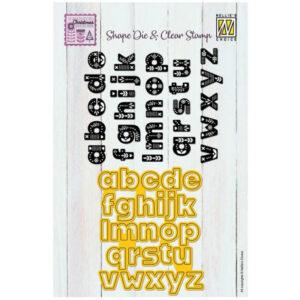 Set de die et tampons – Scandinavian alphabet minuscule – Nellie’s Choice