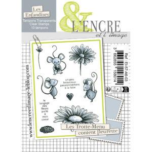 Tampon clear – Les Trotte-Menu content Fleurette – lencreetlimage