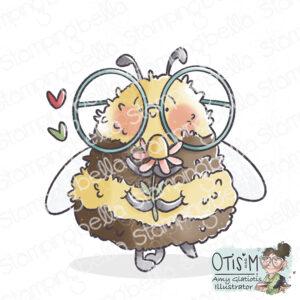 Tampons – BUZZY BEE HOLDING A FLOWER – Stamping Bella