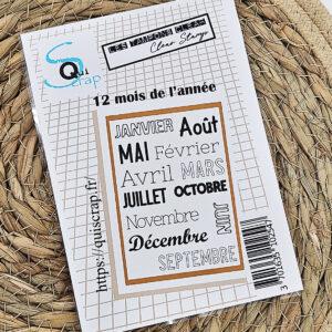 Tampons clear – 12 mois de l&rsquo;année – Quiscrap